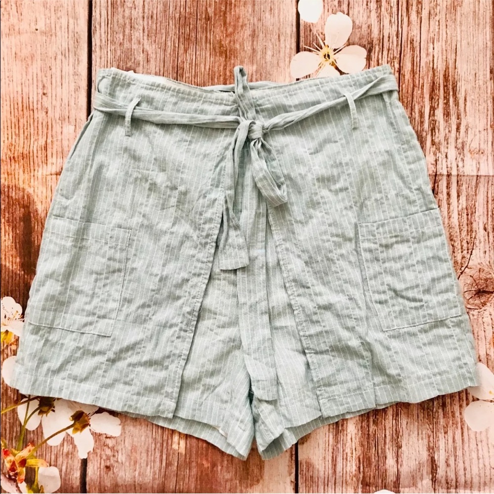 Urban Outfitters Blue White Striped Belted Skort
